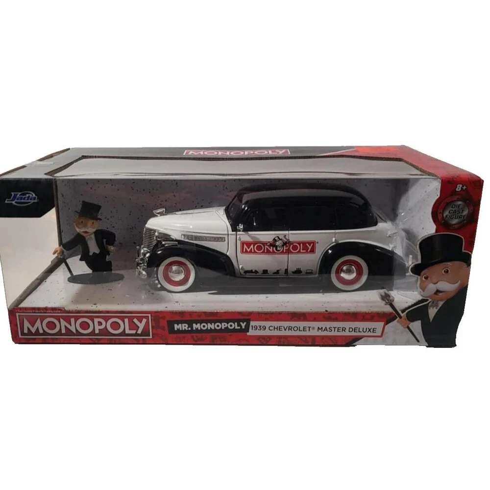 Jada Monopoly Model 1939 Chevrolet Master Deluxe Black & White 1/24 by Jada